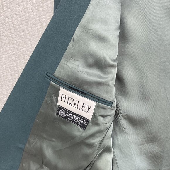 Henley Canada Green Wool Double Breasted Suit Jacket Men’s 40S + 34W Pants Set - Picture 12 of 16